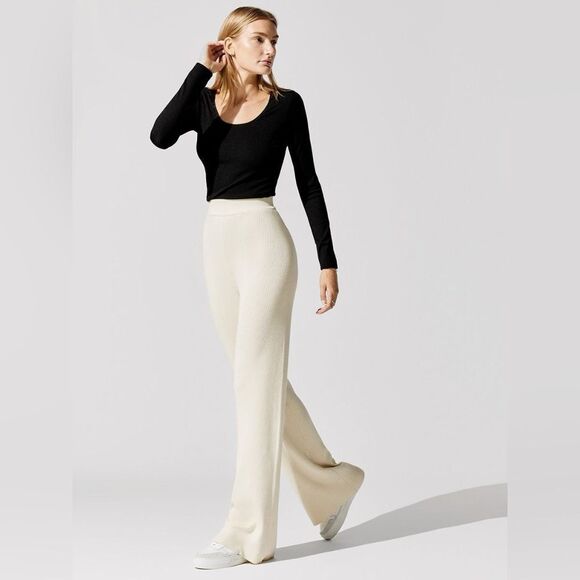 Carbón 38 sweater ribbed flare hem pants NWT - Picture 1 of 10